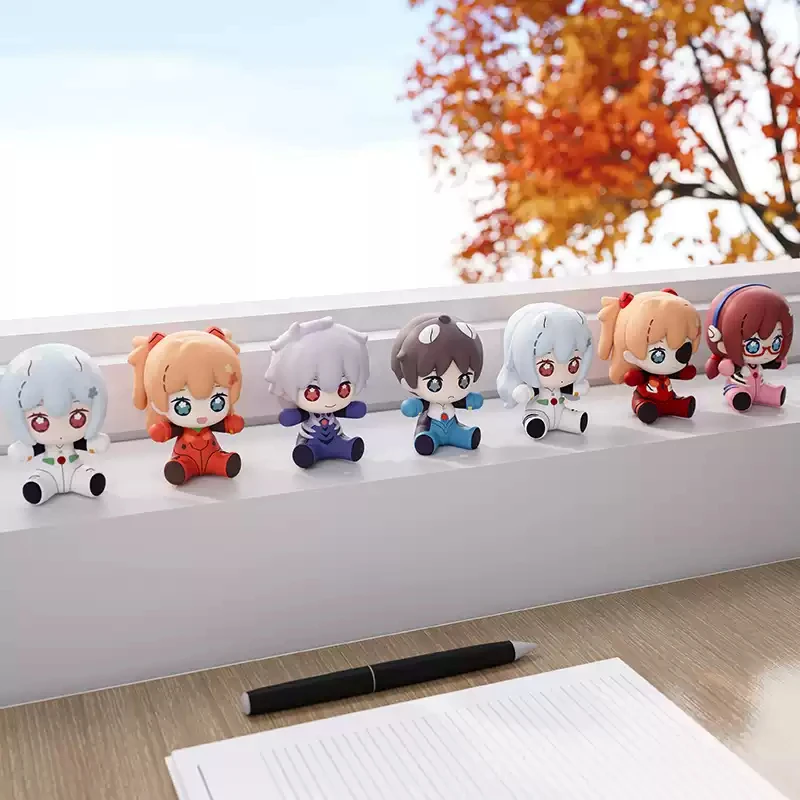 Original Huggy EVA NEON GENESIS EVANGELION ภาพเคลื่อนไหวอุปกรณ์ต่อพ่วงของเล่น Asuka Rei ตู้เย็นแม่เหล็กอะนิเมะ Action Figure Collection