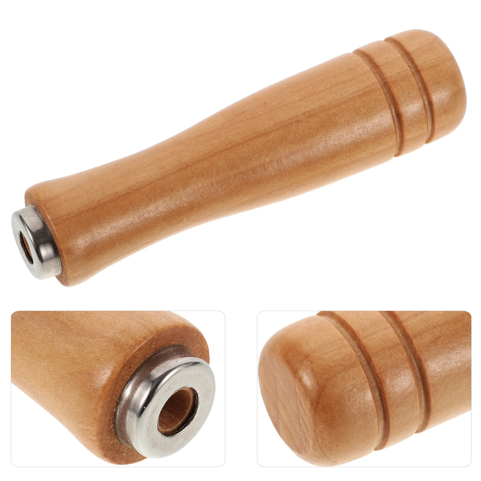 

4Pcs Wooden File Handle Durable Ergonomic Grip for Rasp Cutter Portable Multipurpose Tool File for Metal Cutter Handle