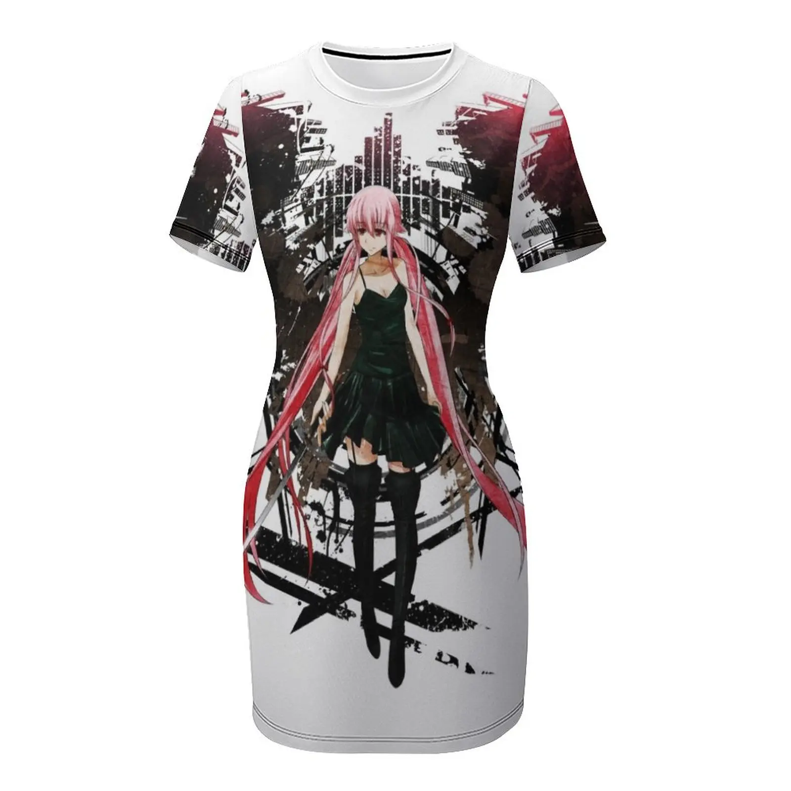 Gasai Yuno อะนิเมะ Future Desolation อะนิเมะเสื้อยืดแขนสั้นหลวมชุดสตรีฤดูร้อนชุดสตรี 2025