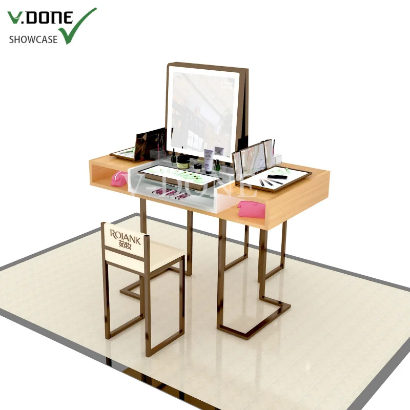 

Customize.Factory Direct Sale Customized Perfume Display Kiosk With Led Light Makeup Store Cosmetics Shop Store Interi