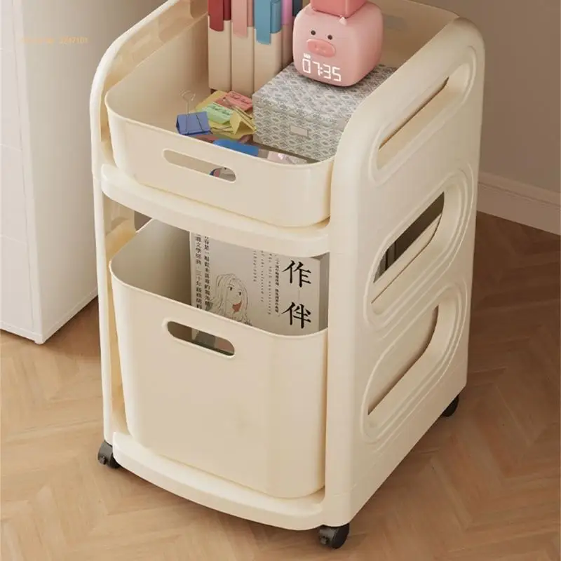 

Multipurpose Rolling Utility Cart Storage Rack with Convenient Trolley for Kitchen Bathroom Organization Dropship