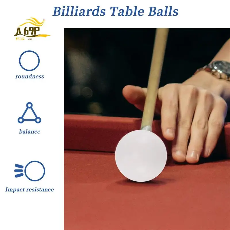 

A69P-Профессиональный детский набор шаров для бильярдного стола, смоляные маленькие бильярдные шары, полный набор, 16 шт., мини-набор бильярдных шаров