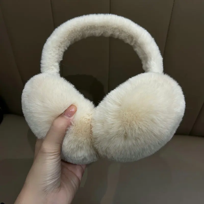 Pelindung telinga lembut warna polos, 1 buah earmuff hangat Mode penutup telinga perlindungan dingin luar ruangan penutup telinga lipat