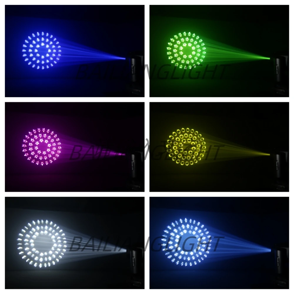 Lyre 250W 8R RGBW BEAM DMX512 ضوء المرحلة مع رأس التحكم الصوتي المحمول وإضاءة DJ DMX، مناسبة لموسيقى الزفاف