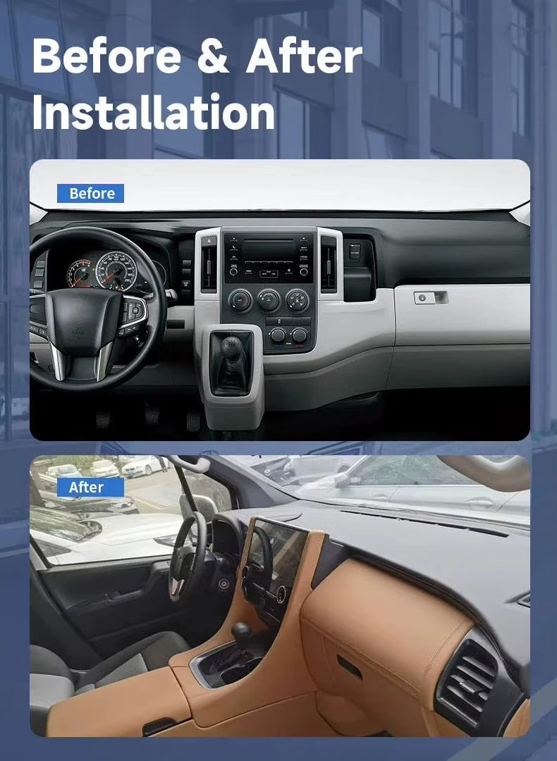 Toytal HIACE Upgrade Alphard Dashboard Retrofit Android 14 System Qualcomm 6125