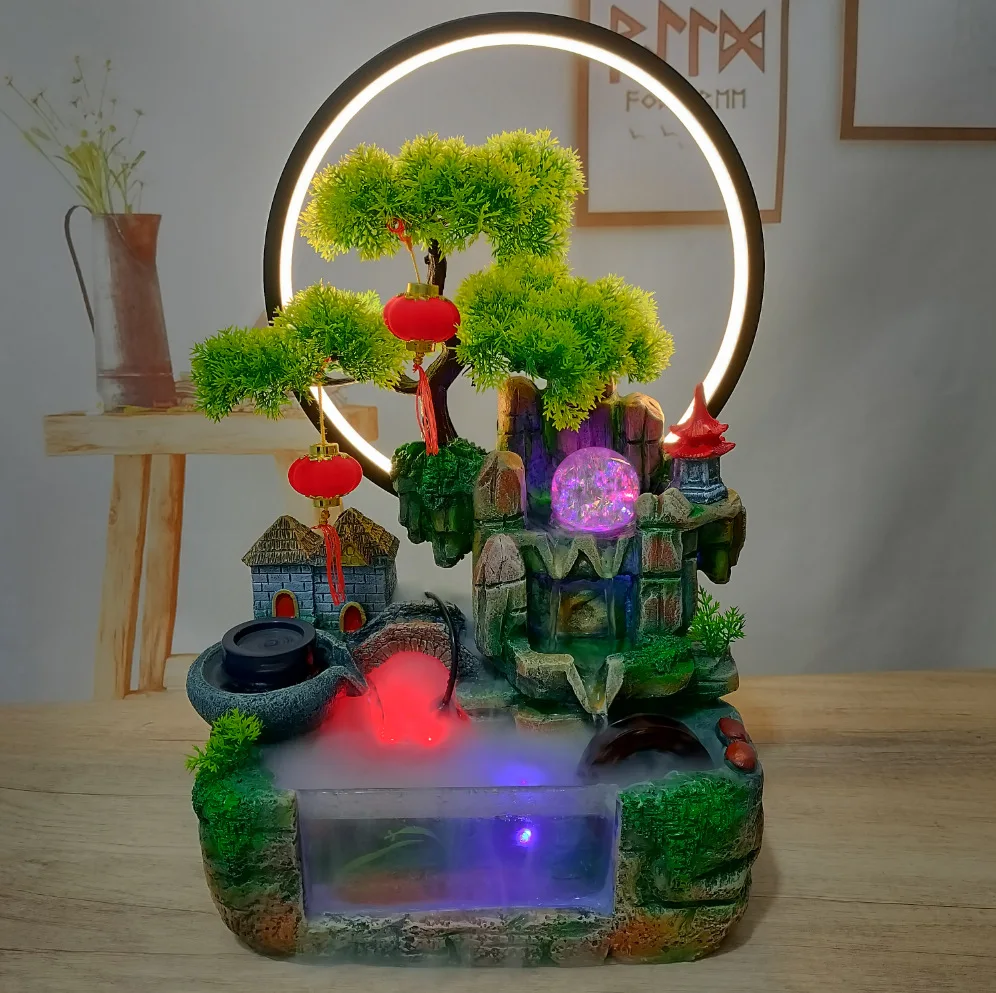 Chinese rockery water decoration home indoor fountain circulating water desktop bonsai decoration manufacturers produce