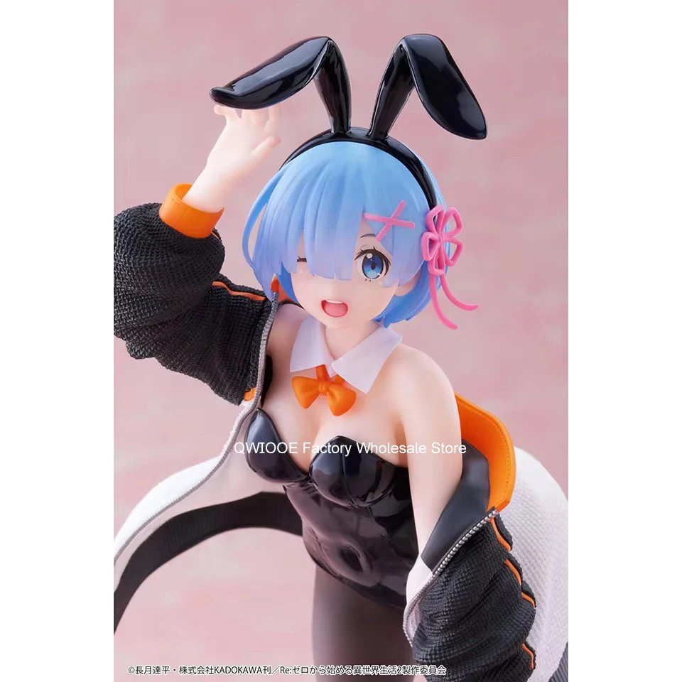 Original Genuine  TAITO Coreful Re: Zero Starting Life in Another World 18cm Rem Bunny Girl Anime Figure Toys For Kids Wholesale