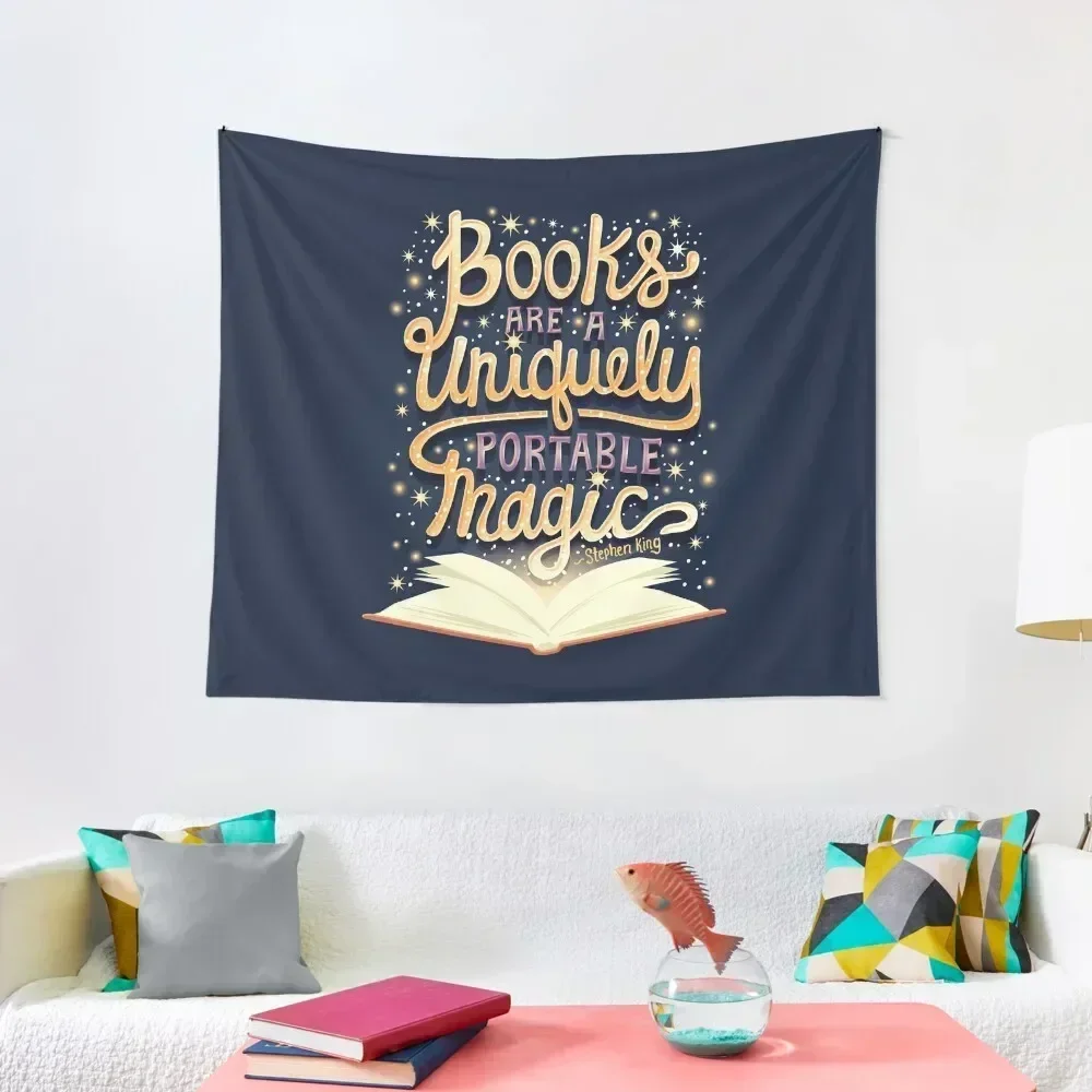 

Books are magic Tapestry Home Decorators Wall Mural Christmas Decoration Tapestry