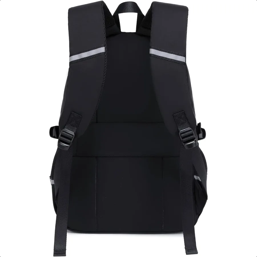 Grand sac à dos pour ordinateur portable étudiant pour femmes adolescentes noir