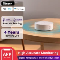 SONOFF SNZB-02P Zigbee Sensor de temperatura y humedad Detector de termómetro inteligente para el hogar funciona con Alexa Google Home Smartthings