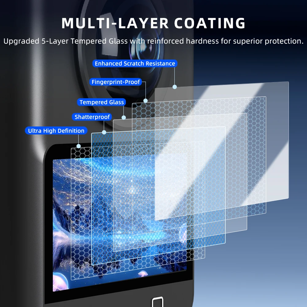 2 pz Pellicola HD Per DJI Osmo 360 Della Macchina Fotografica Display LCD Protezione Dello Schermo 9H Durezza Pellicole In Vetro Temperato Azione Panoramica Accessori