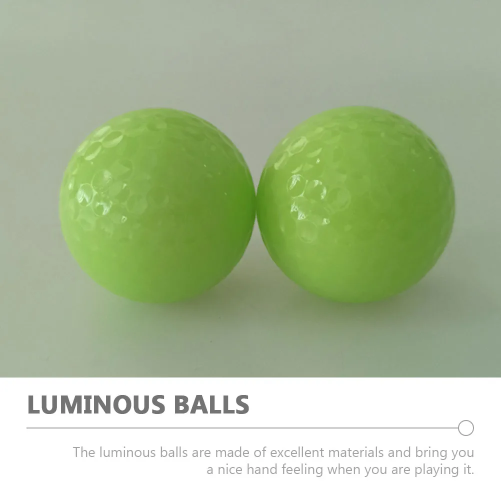 

3Pcs Glow in The Dark Golf Balls Luminous Rubber Practice Balls for Night Sports Training Fluorescent Ball for Outdoor Golfing