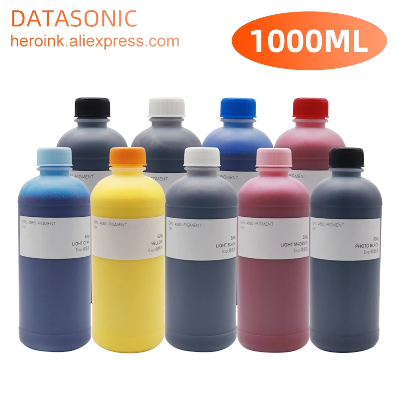 

1000ml Pigment ink for Epson P808 P800 ink EPSON pro3800 3880 3850 3890 3885 T5820 P6080 P8080 large format printer plotter ink