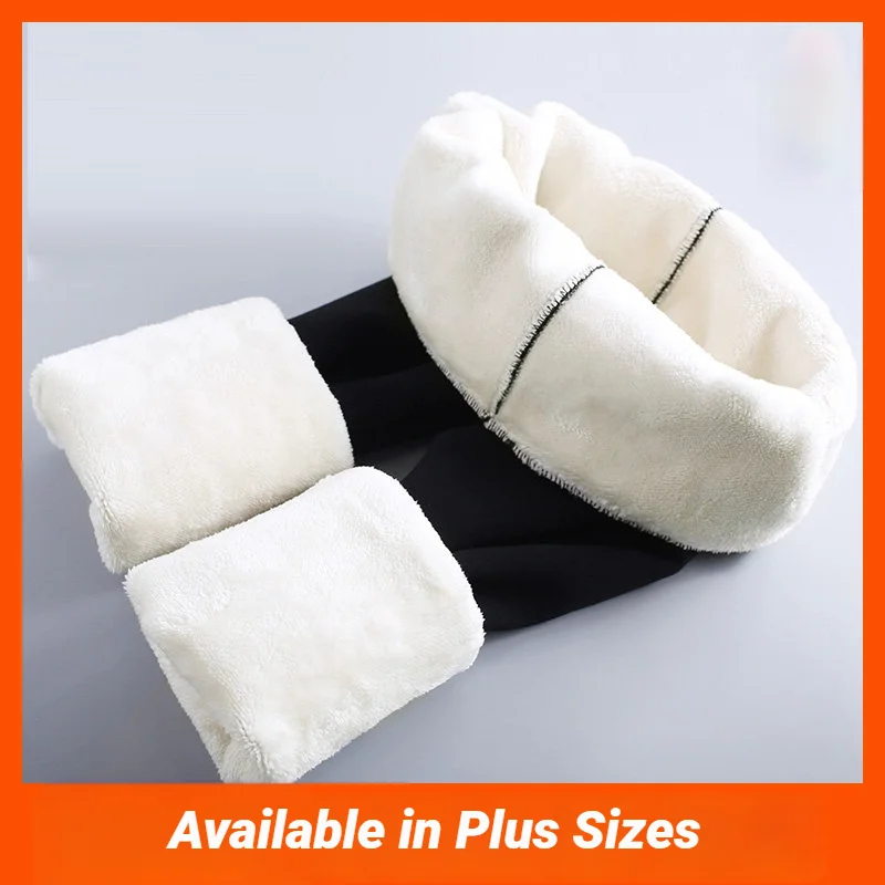 Ultra thick imitation lamb cashmere artificial velvet leggings, winter plush thickened high waisted long pants, warm pants