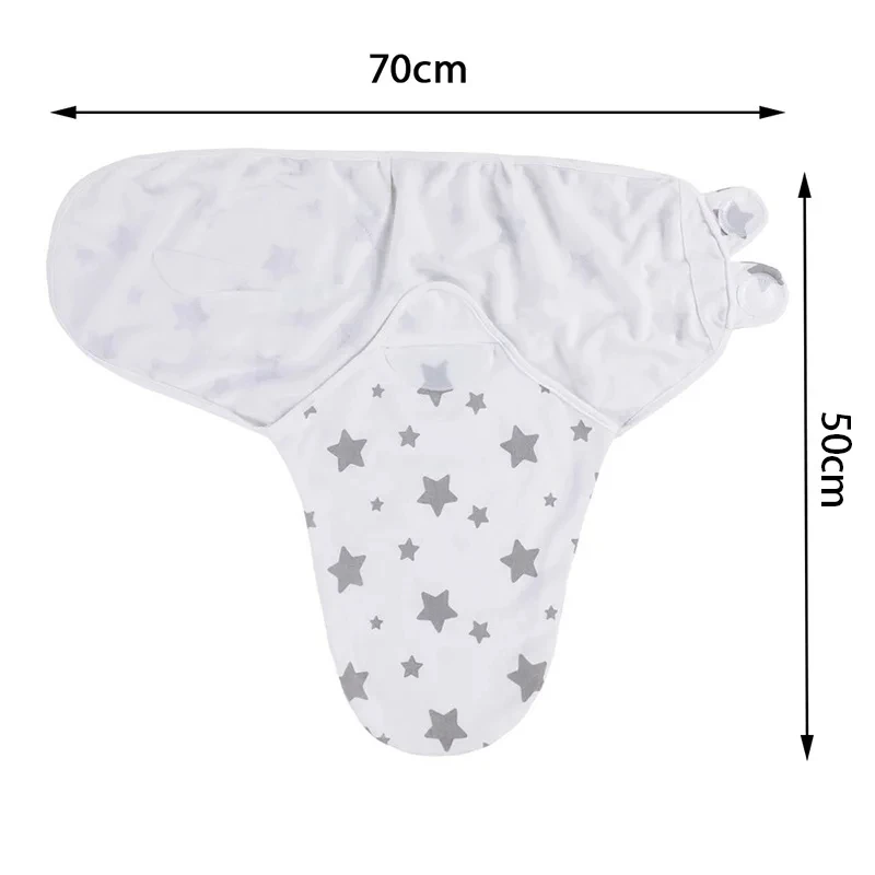 Baby Blanket Hat Set Cartoon Printed Cotton Newborn Swaddle Adjustable Infant Blankets Wraps Applicable All Seasons 0-6 Months, image 2