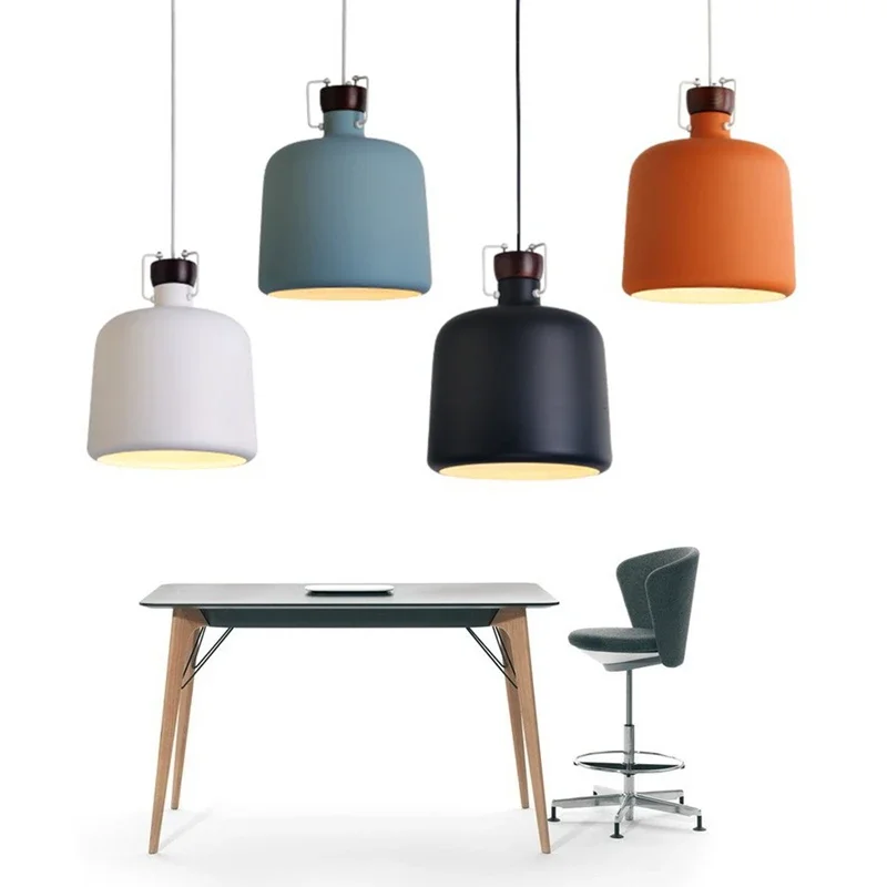 

Nordic LED Pendant Light Wood Hanging Lamps Kitchen Dining Room Fixture Luminaire Restaurant Shop Bar Decoration Lighting
