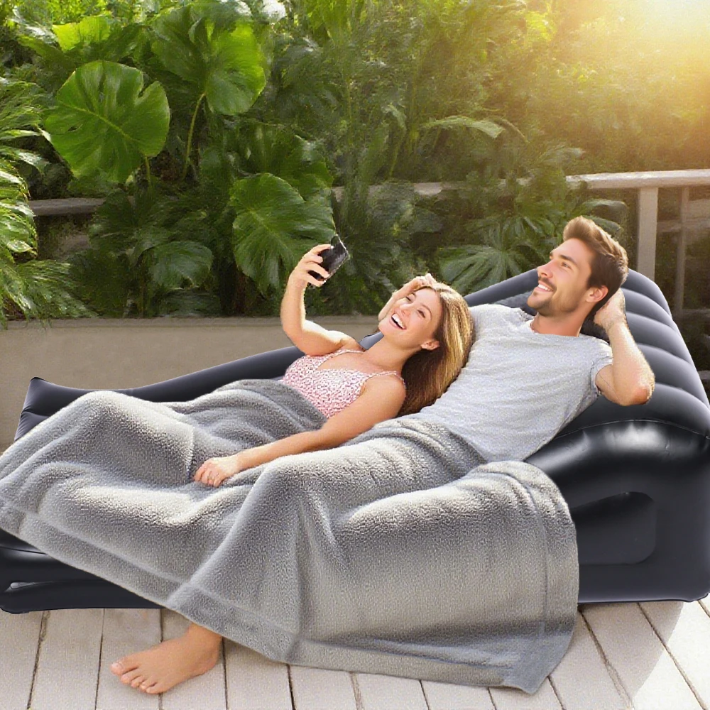 Inflatable Lounger Air Sofa, Portable Inflatable Beach Chair