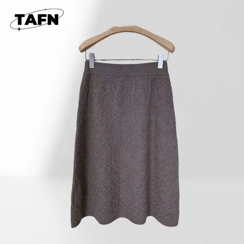 

Юбка в винтажном стиле для женщин, с высокой талией, струящаяся, средней длины, из мягкой ткани, повседневная, А-силуэт, AK0302