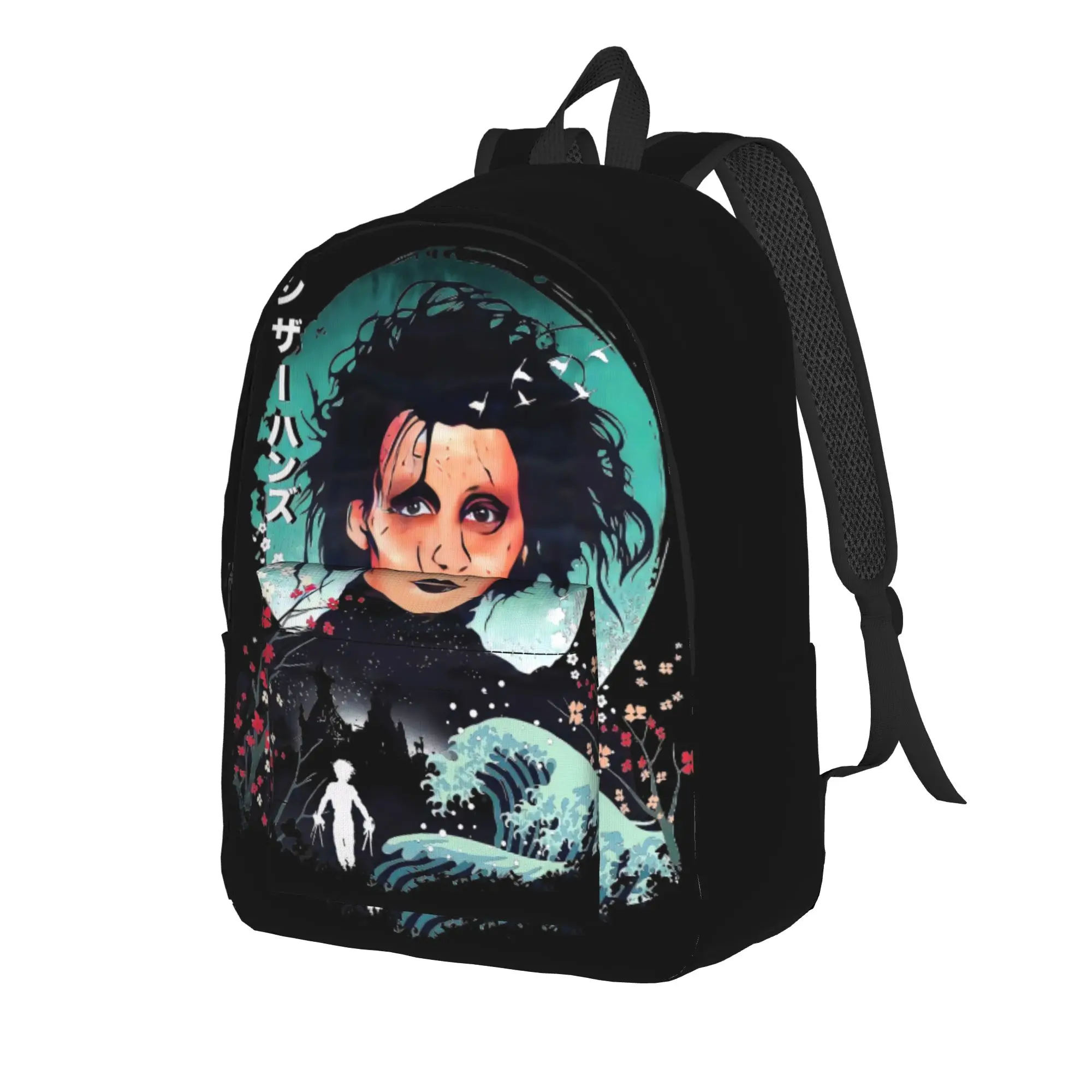 Edward Scissorhands Backpack  Men Polyester Outdoor Backpacks Large Funny High School Bags Rucksack
