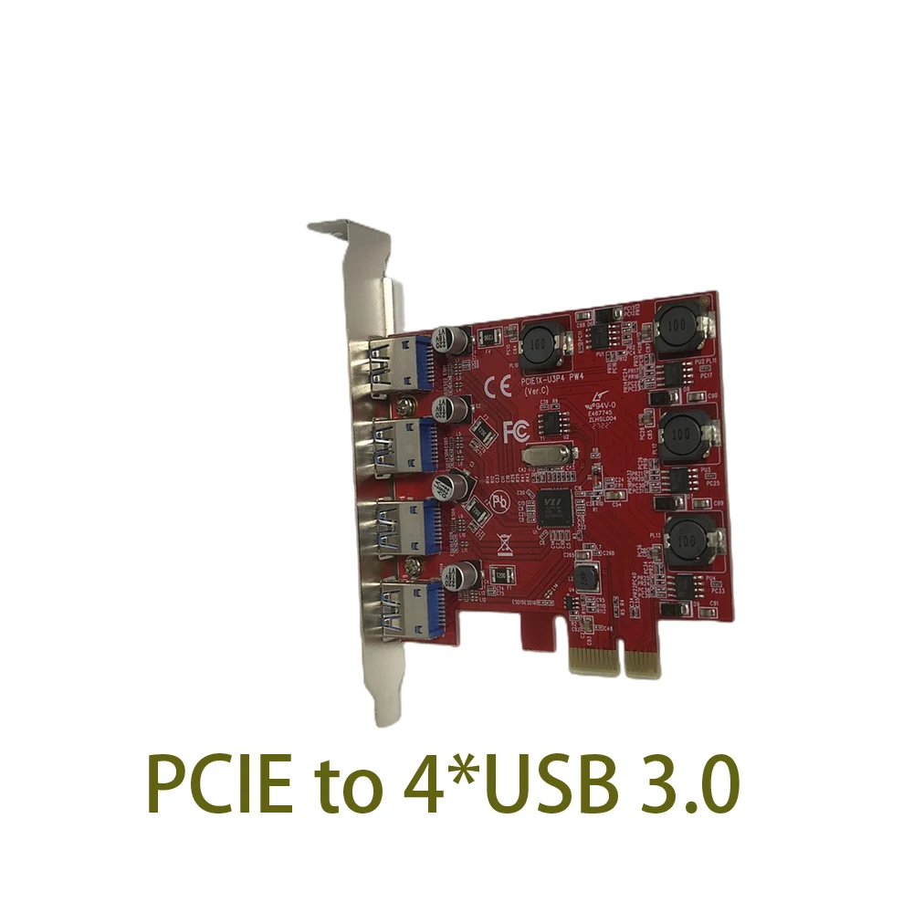 

PCI-E к USB-адаптеру PCIE X1/X4/X8/X16 к 4 * USB 3,0 Расширенная карта