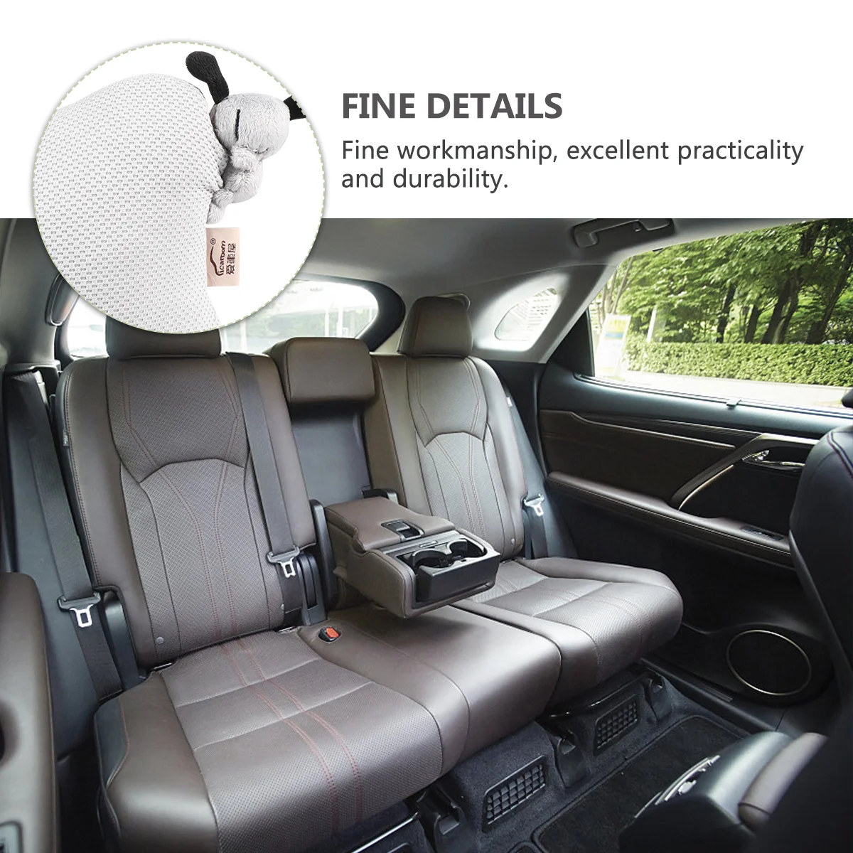 

1pc Car Neck Pillow Set Lumbar Support Cushion Universal Fit All Seasons Driving Comfort Headrest Protector Neck Rest Pillows