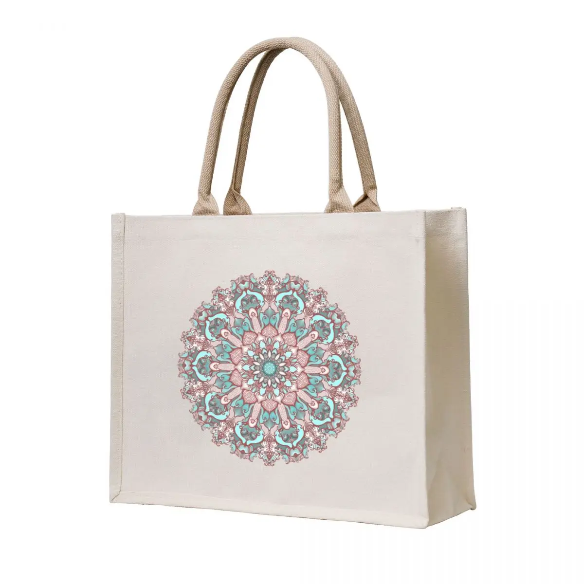 

mandala#31 on pink background Tote Bag bags for women Women's beach bags bags woman 2025 shopping trolley bag