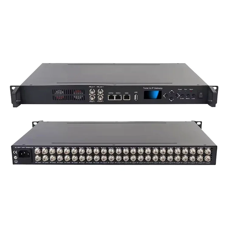 

FN3508-8/16/24 DVB-S2/DVB-T/DVB-C input IP ASI out Tuner to IP Gateway customizable Hotel convertor IP Gateway