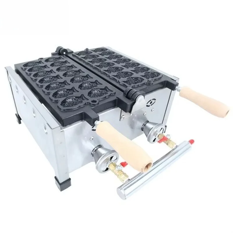 Liquefied Petroleum Gas Waffle Crispy Machine Industrial Fish Waffle Machine Commercial Fish Shape