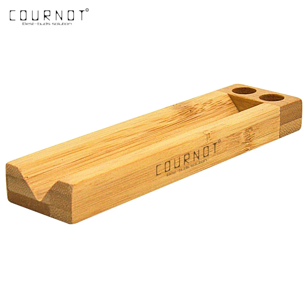 

COURNOT 131MM King Size Rolling Papers Tray Tools Bamboo Rolling Tray Machine With Double Pre-Rolled Cone Holders