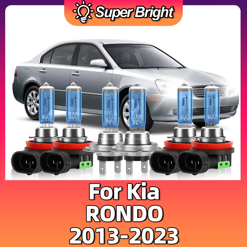 

2/4/6PCS For Kia RONDO 2013 2014 2015 2016 2017 2018 2019 2020 2021 2022 2023 Halogen Bulbs 100W High Low Beam Mini Car Fog Lamp