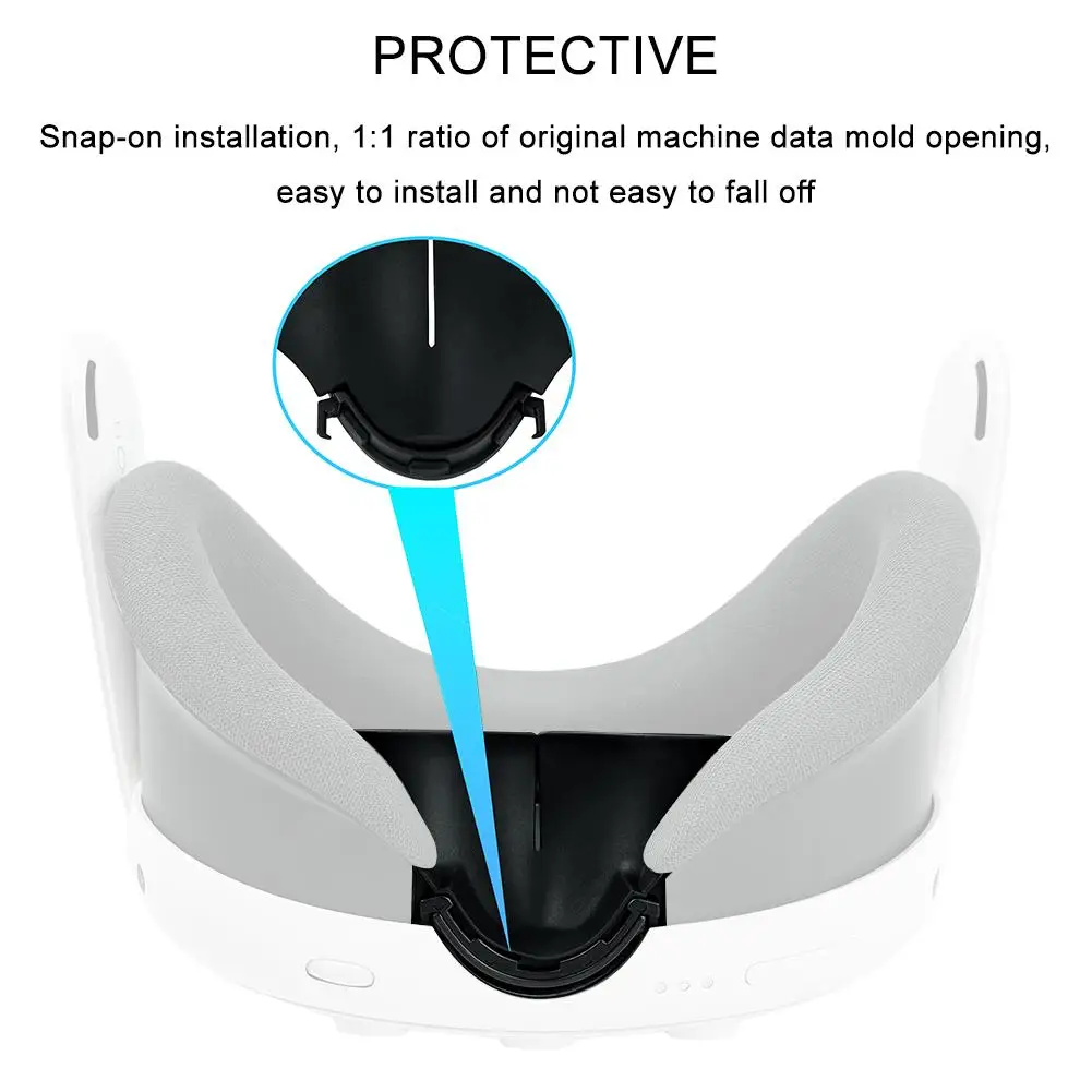 For Meta Quest3 Blackout Nose Pad Washable Sweatproof Dust-proof Non-Slip Silicone Nose Guard VR Accessories