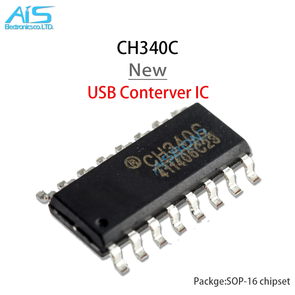 

10Pcs/Lot Original CH340C USB Converter Chip 16PIN 340-C Sop-16