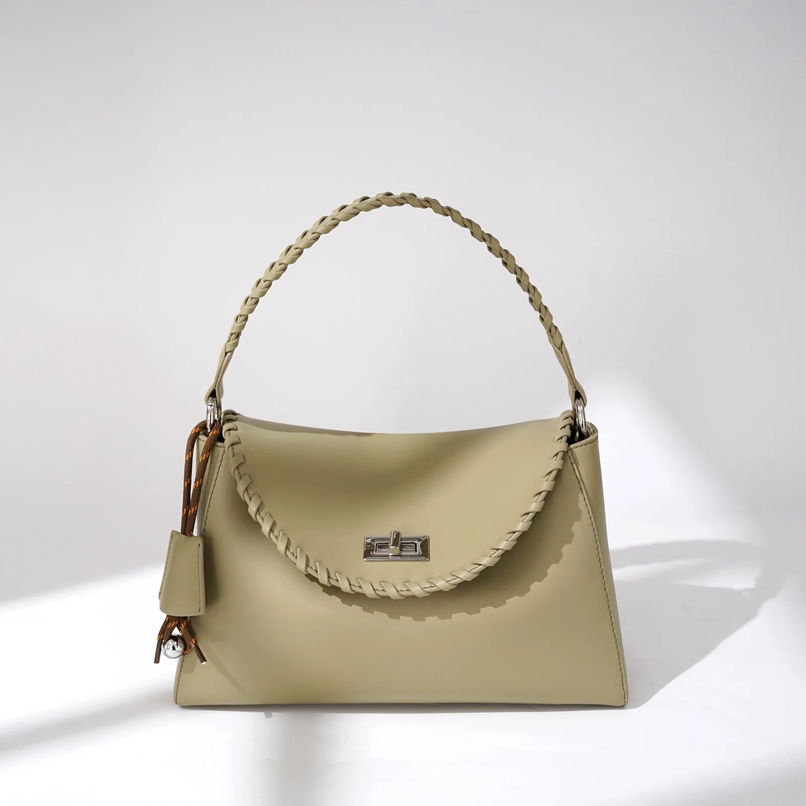 

Classic Parisian Style Satchel For Ladies As A Shoulder And Crossbody Bag With Letter Logo And Large Interior As A Diaper Bag