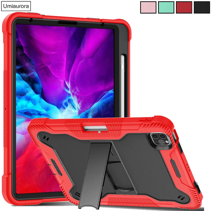 

For IPad Air 7 6 5 4 10.9 Mini A17 Pro 11 12.9 13 inch M2 M3 M4 M5 Shockproof Pencil Holder Tablet Case Stand Rugged Cover Funda
