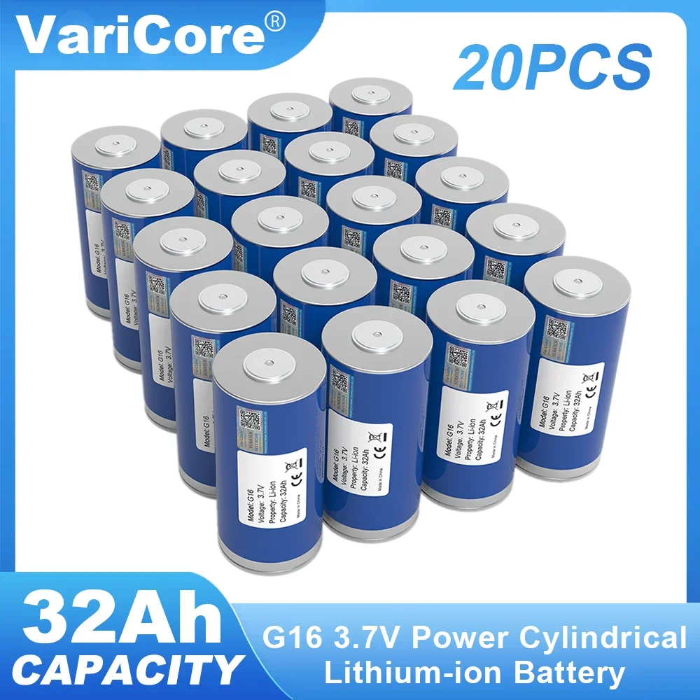 20pcs VariCore 3.7V 46950 32Ah Li-ion Rechargeable Battery 10C Discharge DIY Automotive Ignition Energy Storage Inverter Grade A