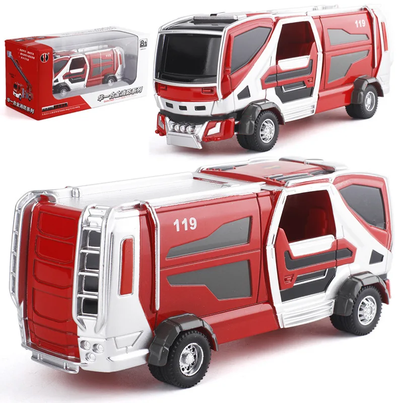 1: 50 alloy ladder rescue fire truck model,simulation sound and light,rescue engineering car toys,wholesale