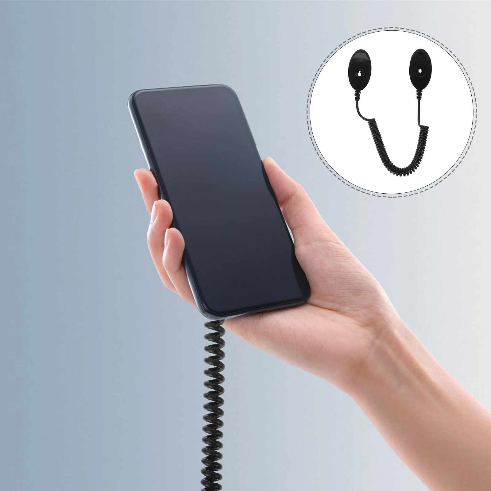 

Remote Control Retractable Tether Phone Tablet Leash Coiled Cable Adhesive Hook Anti Theft Security Strap Remote Control Tether