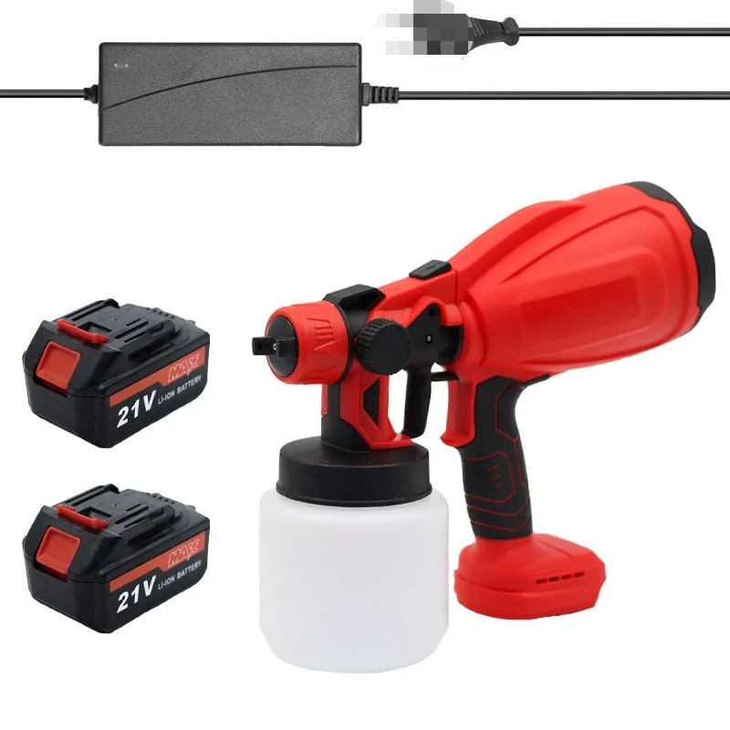 

Cordless High Pressure Spray Gun Paint Sprayer Electric Fence Paint Sprayer , Gun for Fences, Sheds, Cabinet, Walls, Red
