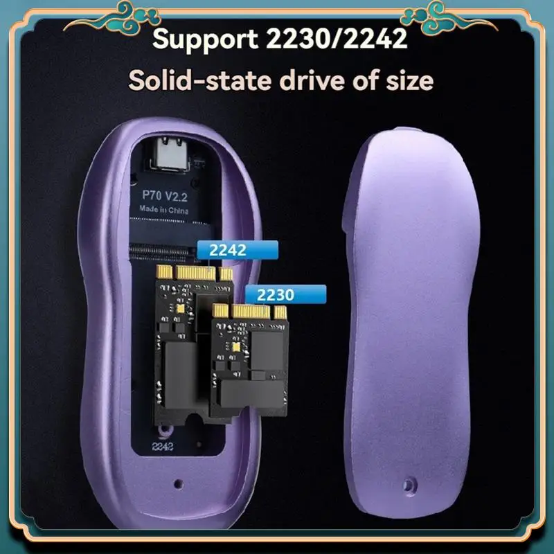 

(Новый)-M.2 Nvme/SATA SSD-корпус M.2 к USB Type C Внешний SSD-корпус с поддержкой SSD 2230 2242