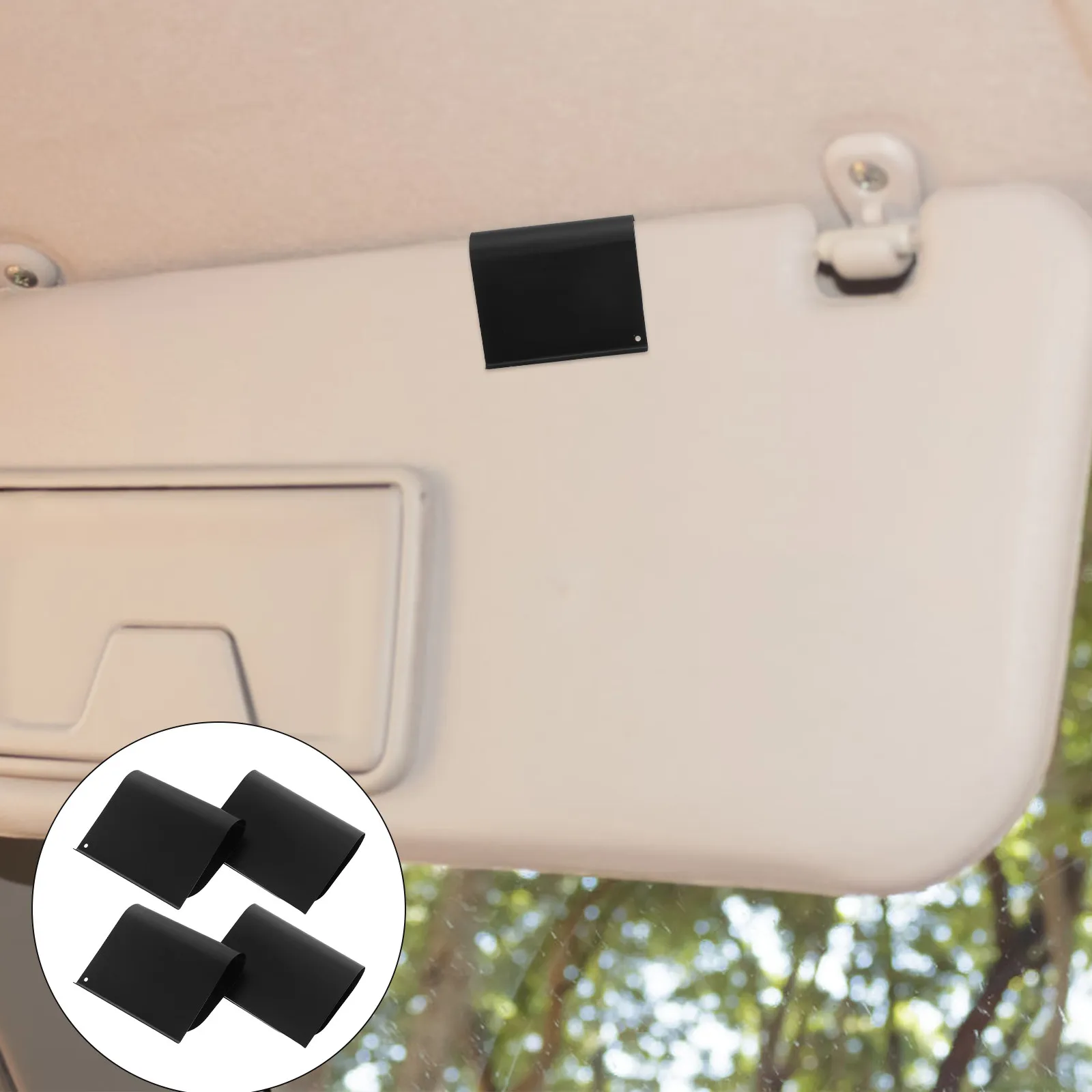 4Pcs Metal Car Sun Visor Eyeglass Clip Sunglasses Holder Organizer Multi-Functional Visor Storage Clip for Vehicle Use