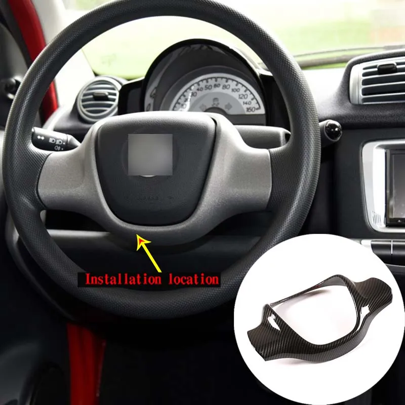 

Для Mercedes-Benz smart 2009-2015 автомобильный Стайлинг рулевое колесо декоративная рамка наклейка ABS аксессуары для модификации интерьера