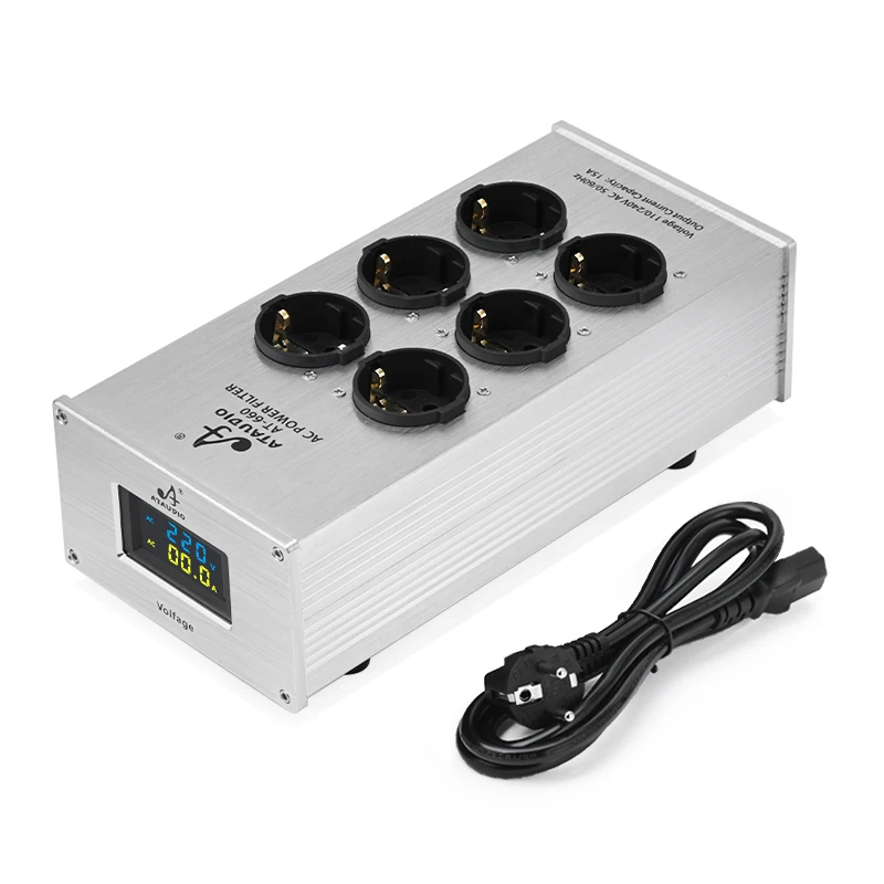 Ataudio Eu Hifi Power Filter Bliksembeveiliging Audio Power Purifier Filter Ith Eu Stopcontacten Stekkerdoos Voor Eu Standaard Socket