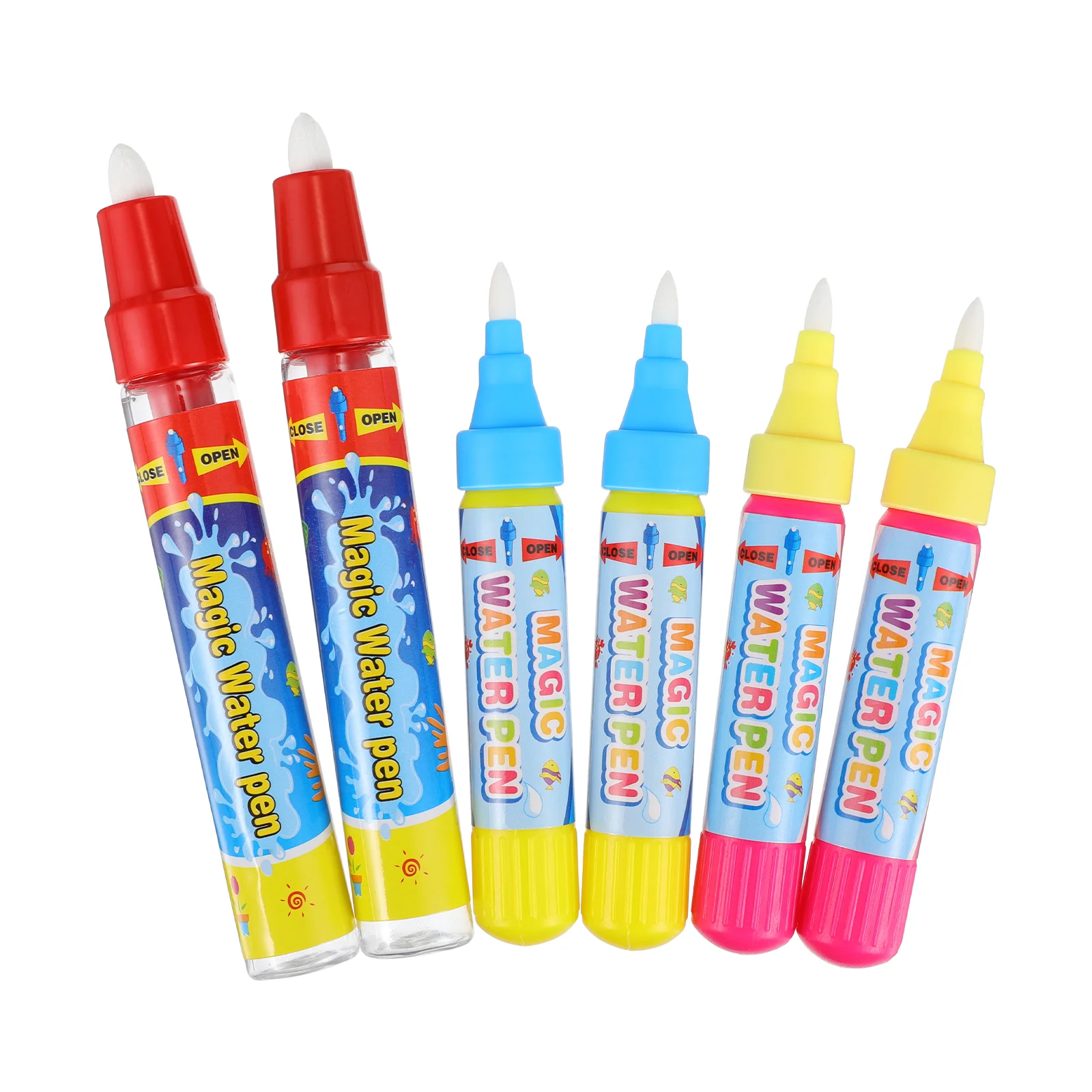 HEALLILY 6pcs Water Doodle Pens Aqua Drawing Doodle Pens Replacement Water Pens for Doodle Mat water doodle mat pens