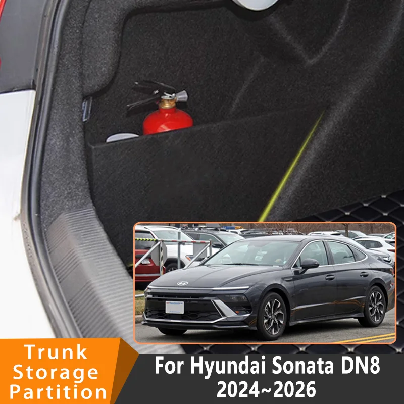 Auto Zubehör Für Hyundai Sonata DN8 2024 ~ 2026 Verdickung Stamm Lagerung Partition Multifunktions Lagerung Auto Innen Teile – Detail 1
