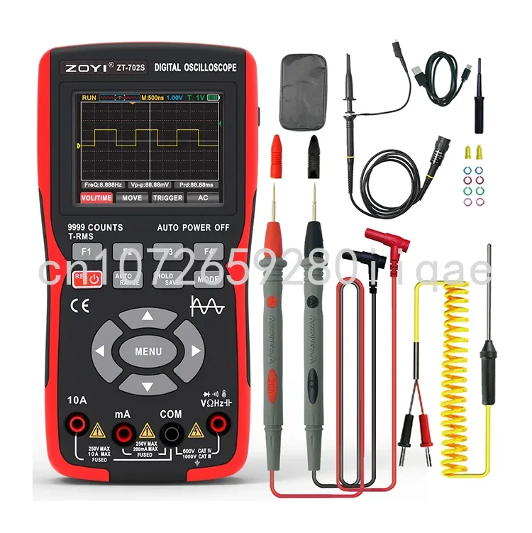 Oscilloscope+DMM 10MHZ Data Storage 2-in-1 Oscilloscope Multimeter ZT702S