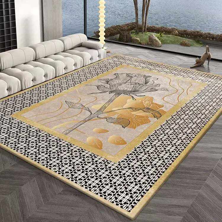 Vintage Piano Key Area Rug Luxury Music Treble Clef Note Carpet Music Studio Living Room Elegant