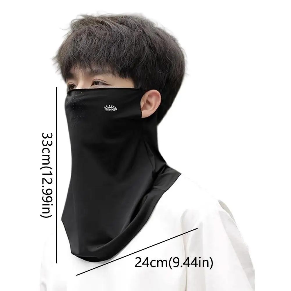 Ce Silk Sunscreen Mask For Men And Women Full Face Anti-ultraviolet Face Gini Neck Mask Veil Driving Face Mask