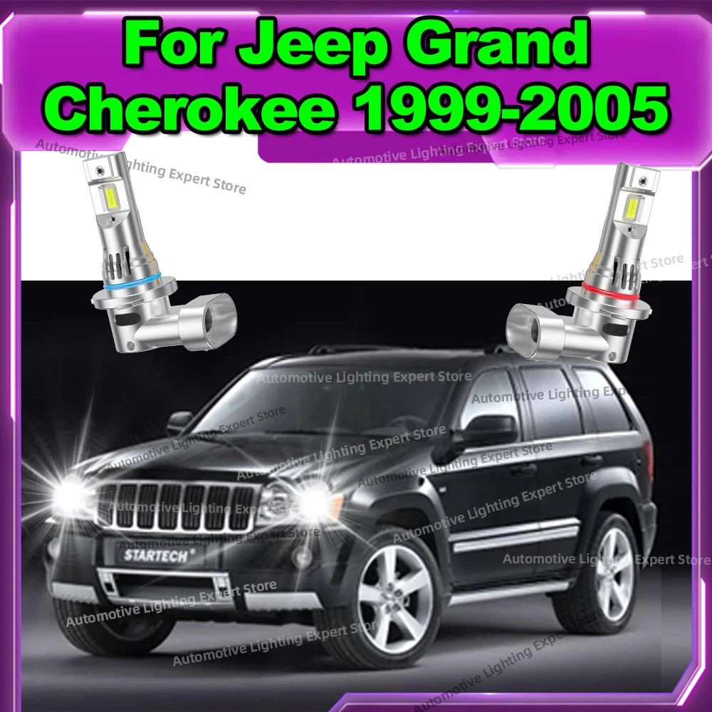 2/4Pcs 30000LM LED Headlight Bulbs 1:1 Halogen Lamp For Jeep Grand Cherokee 1999 2000 2001 2002 2003 2004 2005