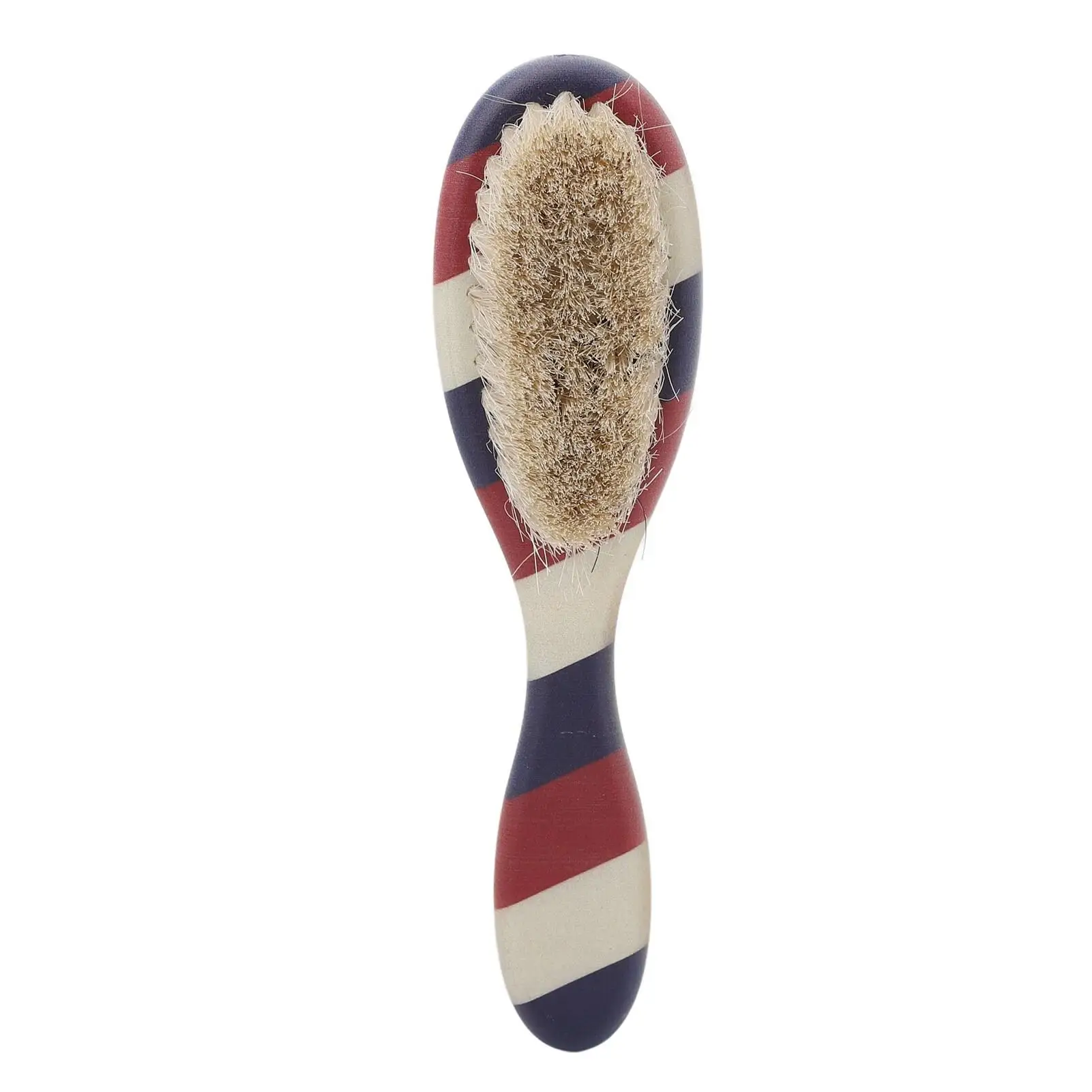 

Men's Beard Brush for Grooming Soft Compact Striped Handle Skin Friendly for barber Shop Tool