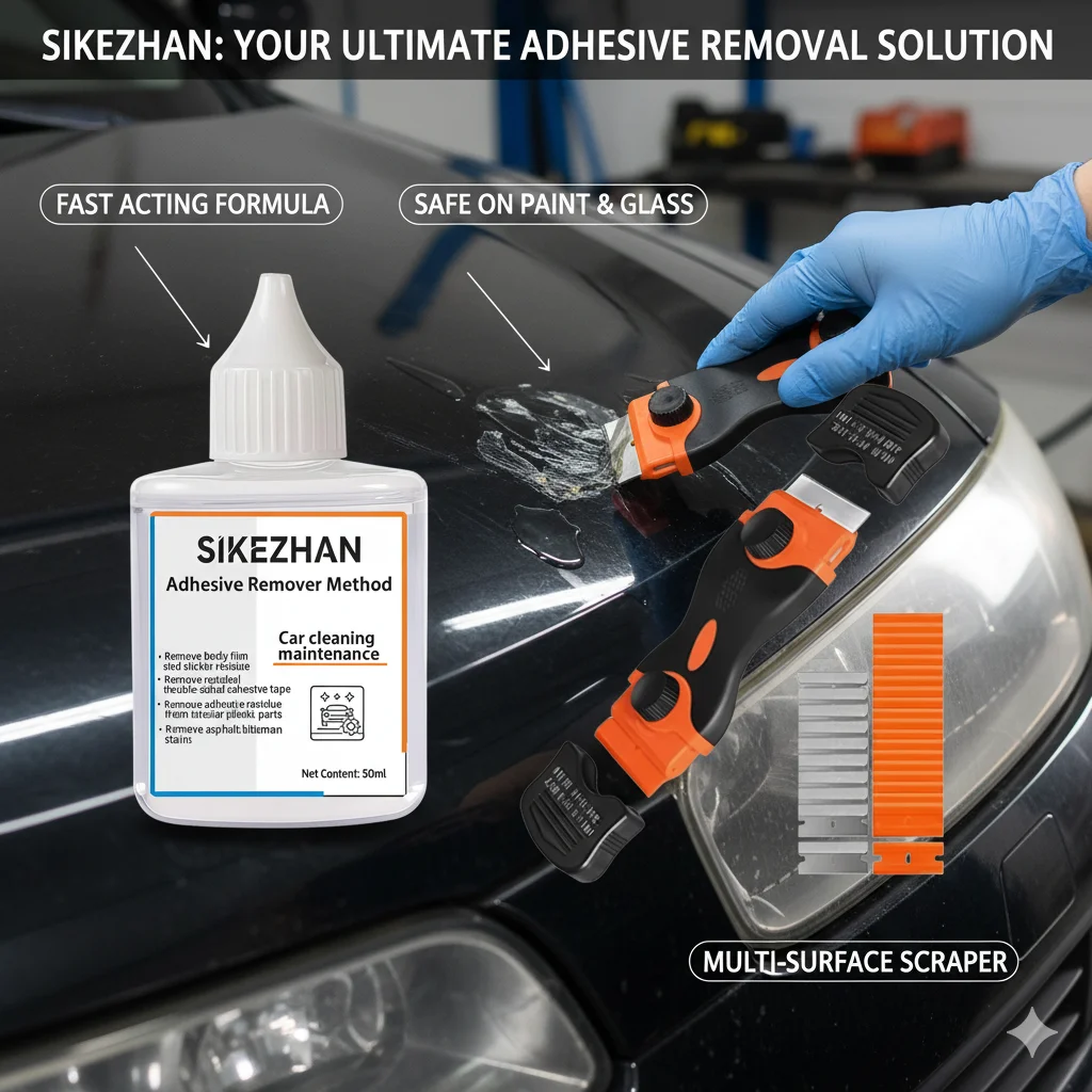 بخاخ مزيل لاصق السيارة لقايا غراء الملصقات والملصقات، منظف ملصقات Tar Sap، آمن للطلاء، الروائح المنخفضة، تفاصيل تلقائية سريعة الجفاف